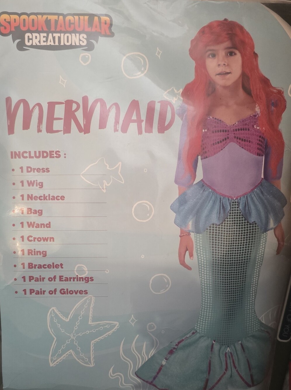 Spooktacular Creations Mermaid Costume Girls Small 10 Piece Set NEW Sealed